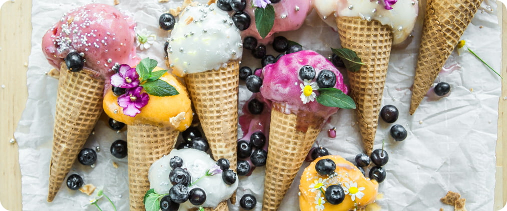 many different ice-creams